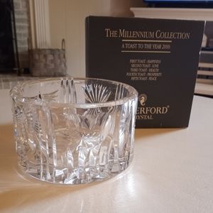 Beautiful Waterford Crystal Wine bottle coaster.  Mellinium Collection